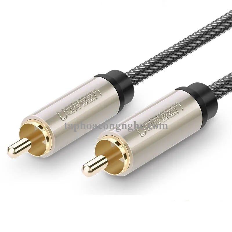 Ugreen 20740 5M màu Xám Cáp âm thanh bông sen Coaxial cao cấp AV133 30020740